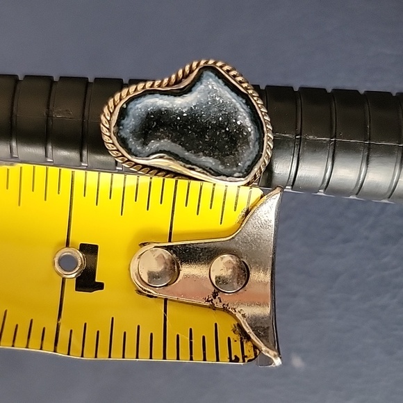 Blue Geode Sterling Silver Ring - Picture 4 of 5